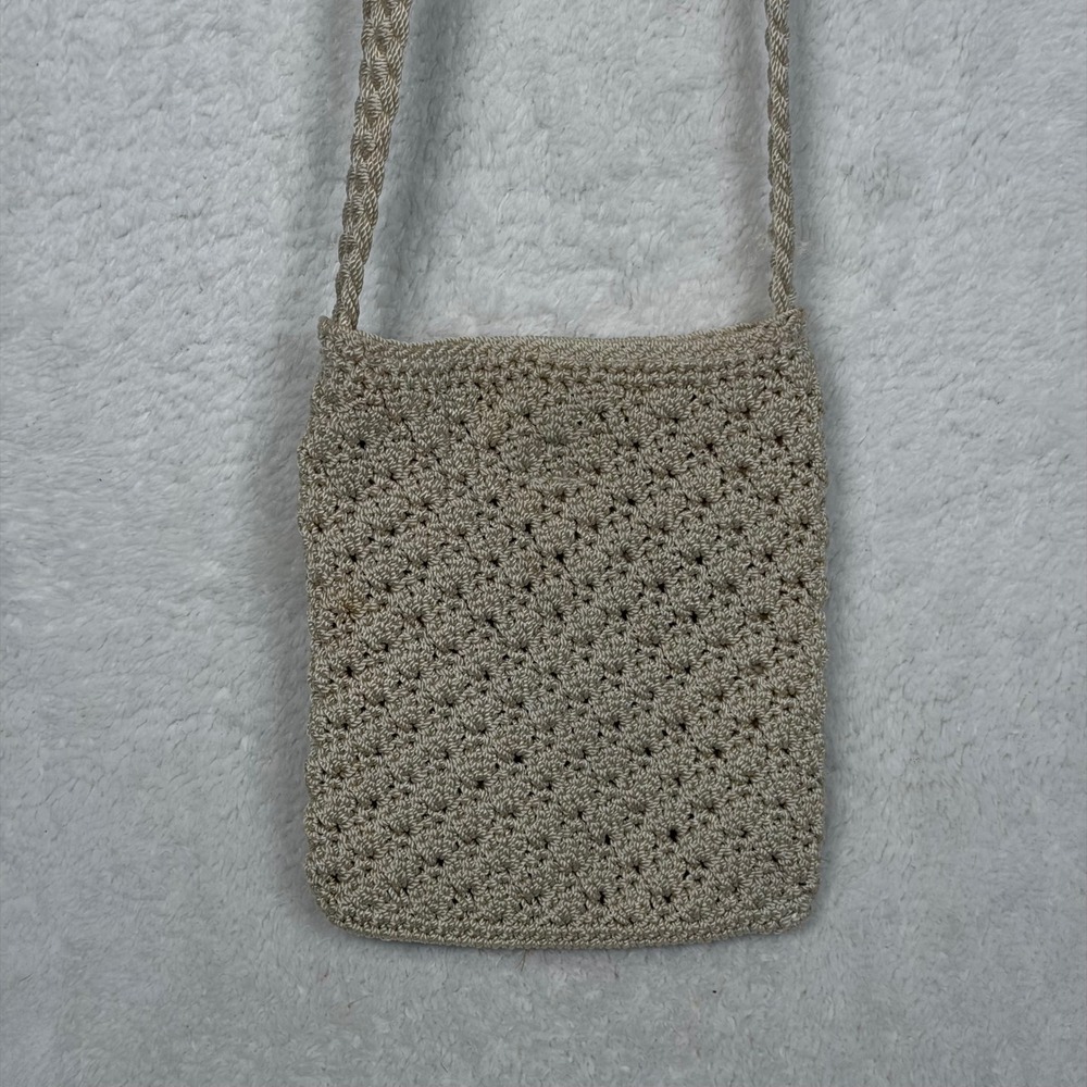 The Sak Crossbody Bag Womens Small‎ Beige Crochet Boho Braided Strap Handbag